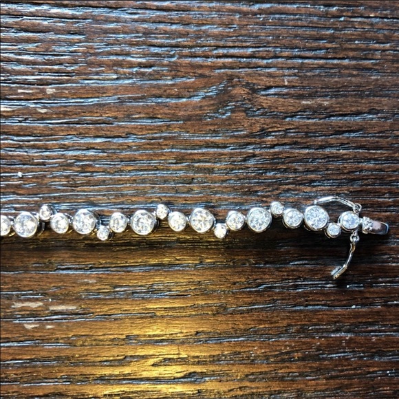 Lesa Michele CZ bubble style tennis bracelet 7.5 - Picture 8 of 14